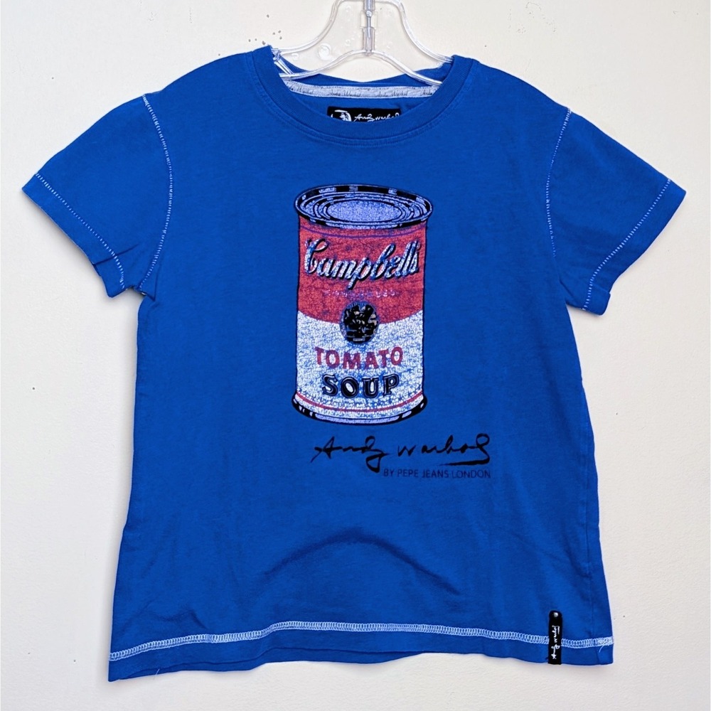 Pepe‎ Jeans Andy Warhol Campbells Soup  T-Shirt Toddler Size 6 Unisex